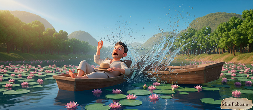 Иллюстрация к сказке Пустая лодка