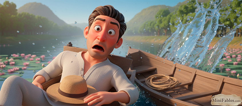 Иллюстрация к сказке Пустая лодка