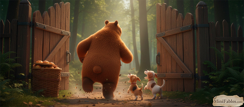 Иллюстрация к сказке Маша и Медведь