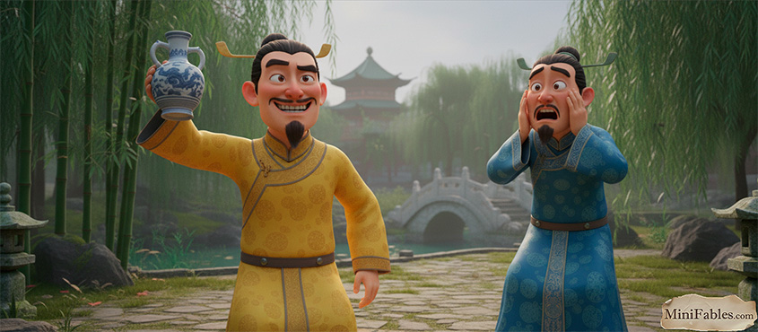 Иллюстрация к сказке Рисовать змее ноги