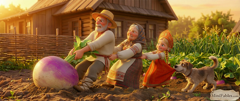 Иллюстрация к сказке Репка